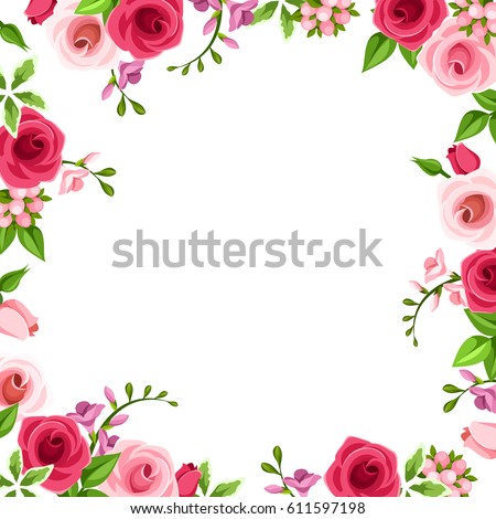 Corner Piece Ornament Roses Ivy Stock Vector 62895910 - Shutterstock