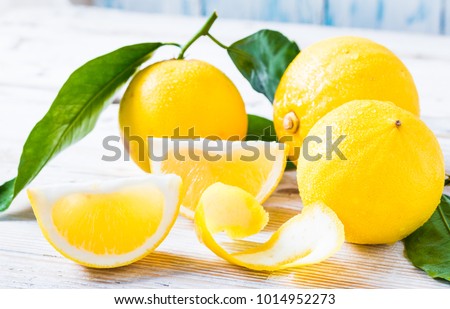 Fresh bergamot citrus fruits from Reggio Calabria Italy.
