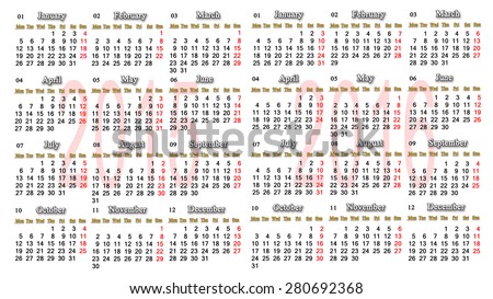 office calendar 2015