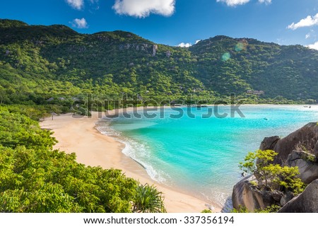 Beautiful beach at coast of Vietnam - Ninh van bay