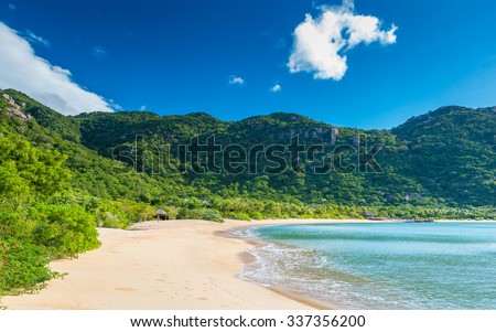 Beautiful beach at coast of Vietnam - Ninh van bay