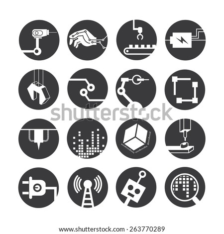 Industrial Automated Robot Icons Mechanical Engineering Stock Vector 263770289 - Shutterstock Industrial Automated Robot Icons Mechanical Engineering Stock Vector 263770289 - Shutterstock