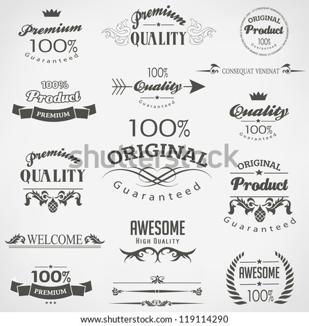 Page Decoration Calligraphic Elements Design Stock Vector 67049683 ...