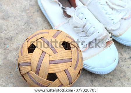 Old Sepak Takraw Ball Shoes Play Stock Photo 379320703 - Shutterstock The old Sepak Takraw ball and shoes for play
