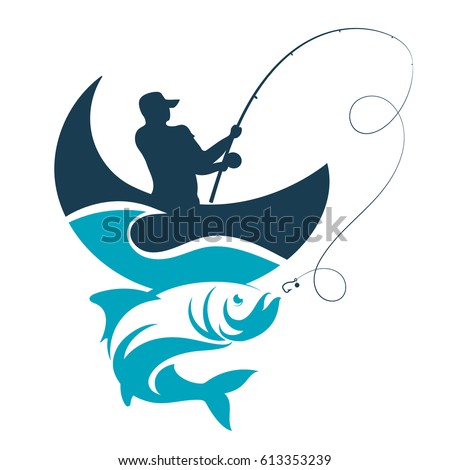 Download Fishing Design Vector Fisherman Catches Boat Stock Vector ...