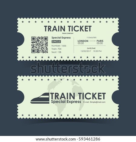 vintage train ticket template