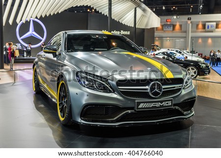 BANGKOK - MARCH 22 : Mercedes-Benz C 63 S on display at The 37th Bangkok International Motor Show : No � Boundaries Mobility on March 22, 2016 in Bangkok, Thailand.