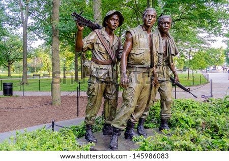 Vietnam Memorial Women Statue Clip Art