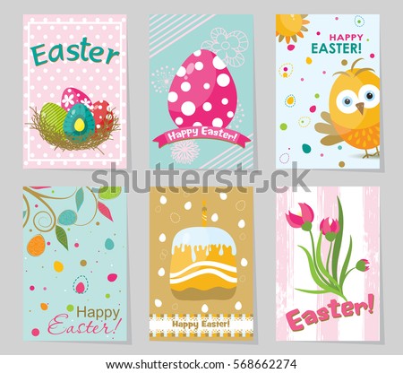 Set Easter Gift Tags Labels Cute Stock Vector 577279081 ...