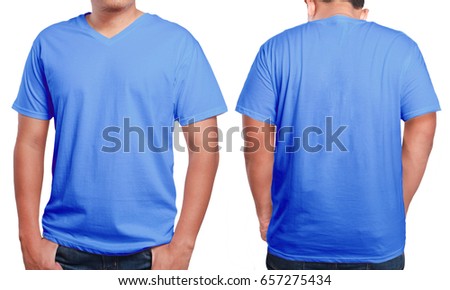 Download Blue Long Sleeved Tshirt Mock Up Stock Photo 670024696 ...