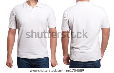 Download White Polo Tshirt Mock Up Front Stock Photo 661704589 ...