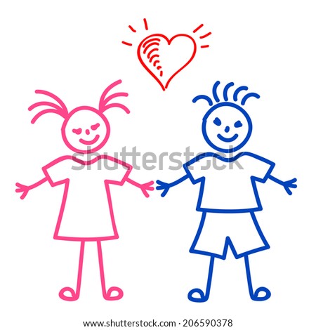 Valentines Day Two People Love Holding Stock Vector 68546989 - Shutterstock