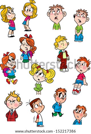 Illustration Shows Few Small Children Various Stock Vector 152217386 ...