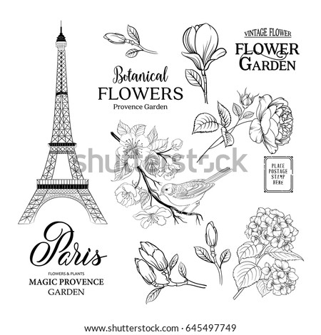 Download Paris Romantic Collection Spring Tour Elements Stock ...