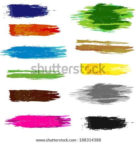 Color Paint Splashes Line Brushes Vector Stock Vector 32778277 ...