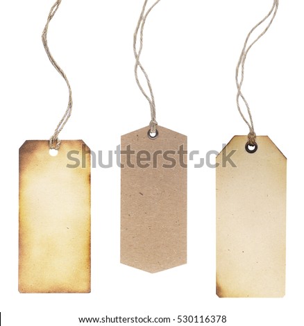 Set Various Grungy Aged Paper Tags Stock Photo 77899660 - Shutterstock