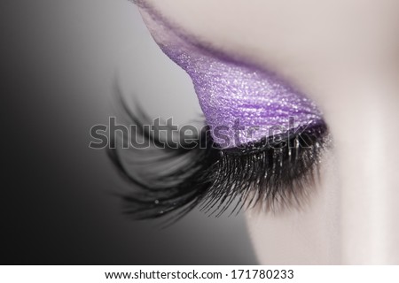 Beautiful woman eye close up