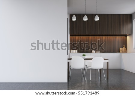 Blank Kitchen Wall kitchen blank wall 3d rendering mock stock illustration 551791489 Blank Kitchen Wall kitchen blank wall 3d rendering mock stock illustration 551791489
