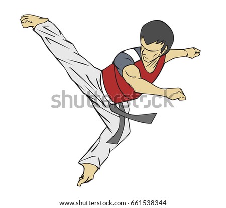 Taekwondo Martial Art Stock Vector 145744922 - Shutterstock