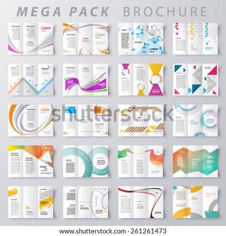 Mega pack Brochure design template set