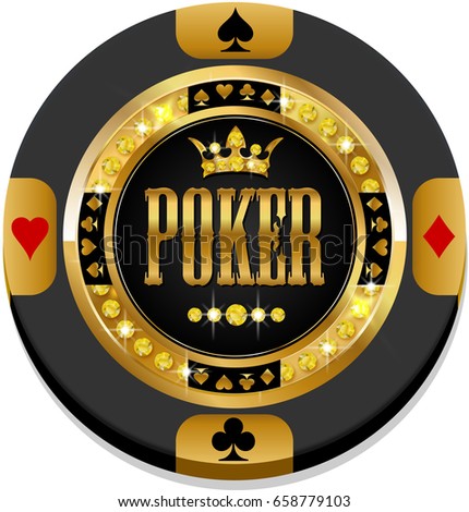 Poker Chip Gold Elements Stock Illustration 658779103 - Shutterstock