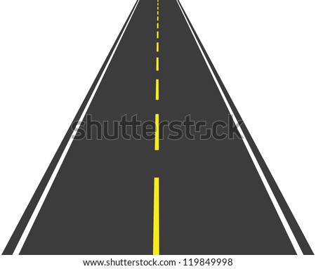 Vector Illustration Perspective Curved Road Stock Vector 300668978 ...