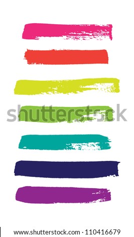 Download Rainbow Vector Brush Strokes Collection Stock Vector ...