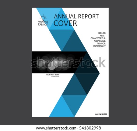 Blue Annual Report Title Page Sample Vectores En Stock 