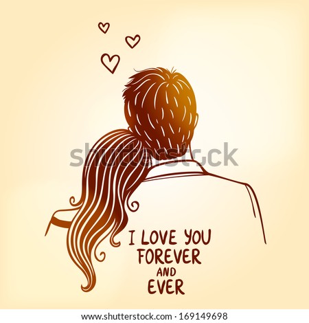 Cute Couple Stock Images Royalty Free Vectors Shutterstock Illustration Doodle