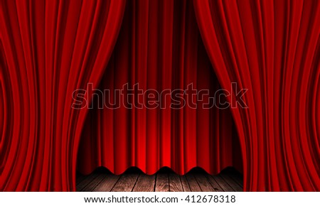 Red Stage Curtain Light Shadow Stock Photo 8986117 - Shutterstock