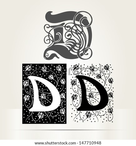 Decorative Letter D Your Design Stock Vector 78180484 - Shutterstock