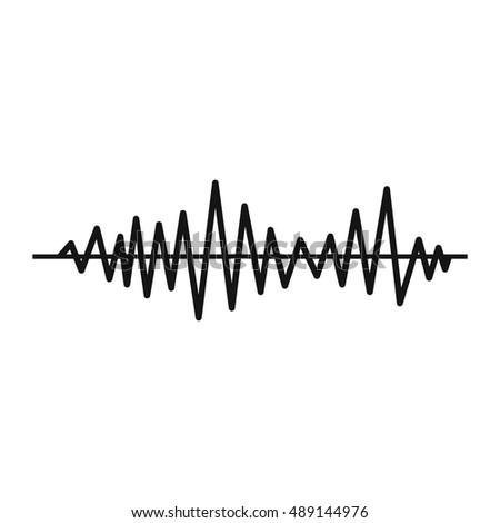 Music Sound Waves Icon Simple Style Stock Vector 489144976 - Shutterstock