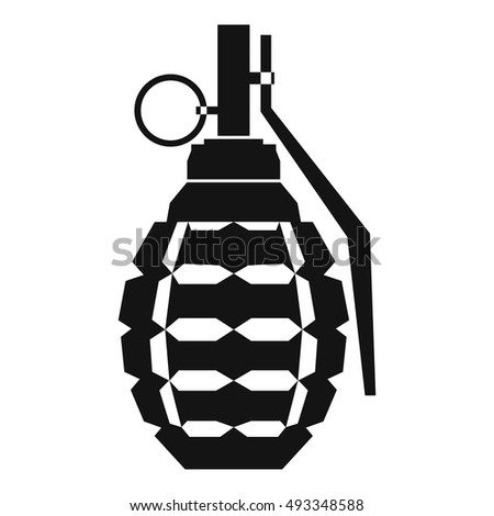 Grenade Black White Drawing Illustration Outline Stock Illustration ...