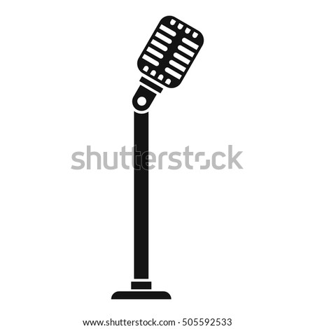 Microphone On Stand Icon Simple Illustration Stock Vector 505592533