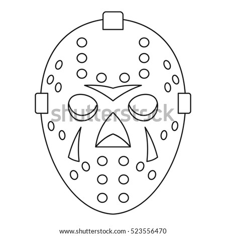 stock photo goalkeeper mask icon outline illustration of goalkeeper mask icon for web 523556470