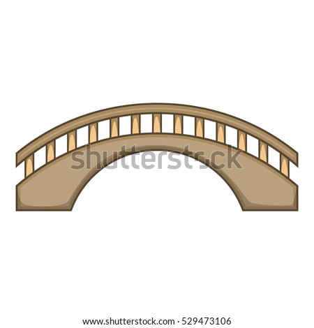 Round Bridge Icon Cartoon Illustration Bridge Stock Vector 529473106