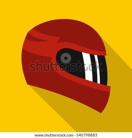 Biker Sport Race Helmet Icon Flat Stock Vector 540798883 ...