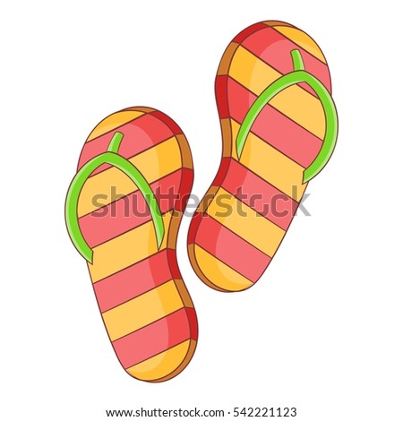 Slippers Icon Cartoon Illustration Slippers Vector Stock Vector