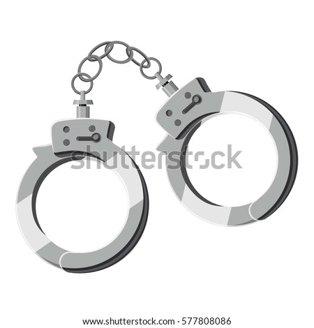 Cartoon Illustration Handcuffs Vector Icon Web Stock Vector 577808086