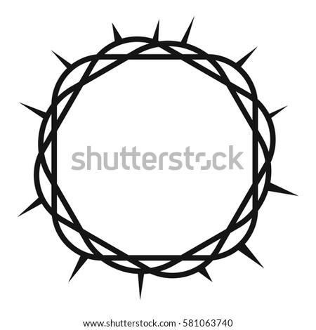 Crown Thorns Jesus Christ Sketch Handmade Stock Vector 278885729
