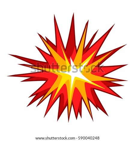 Bomb Explosion Cartoon Style Vector Background Stock Vector 526952416