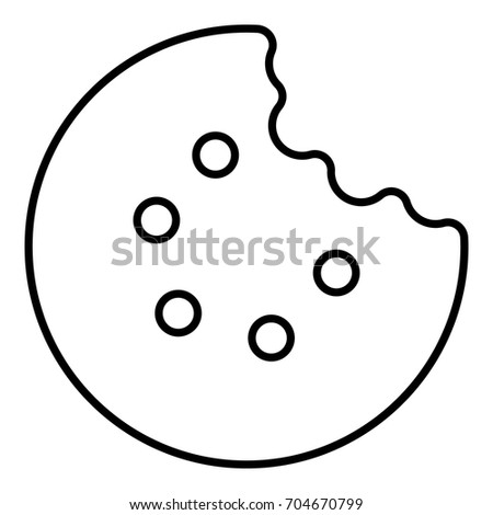 Bite Biscuits Icon Outline Illustration Bite Stock Vector 704670799 ...