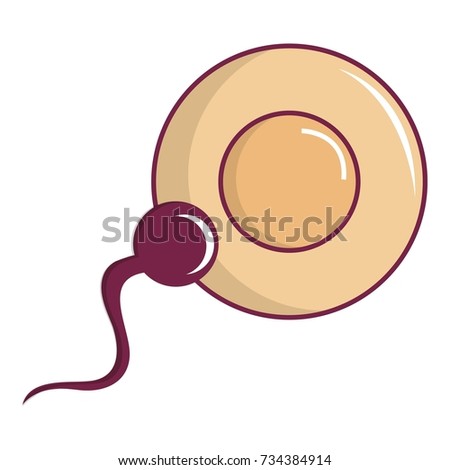 Human Fertilization Icon Cartoon Illustration Human Stock Vector ...