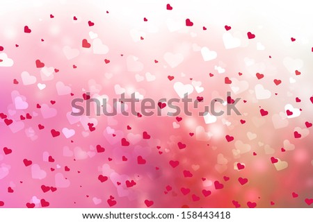 Pink Hearts Falling Valentine Day Background Stock Vector 535665673 ...