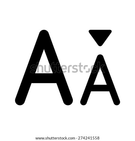 Vector Font Icon Stock 491606290 Shutterstock Decrease Reduce Typeface Size