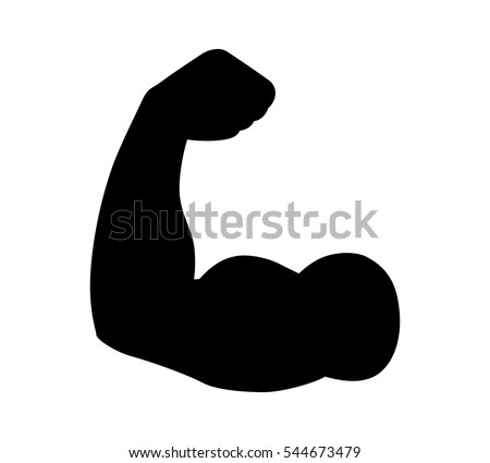 Flexing Bicep Muscle Strength Power Flat Stock Vector 544673479 ...