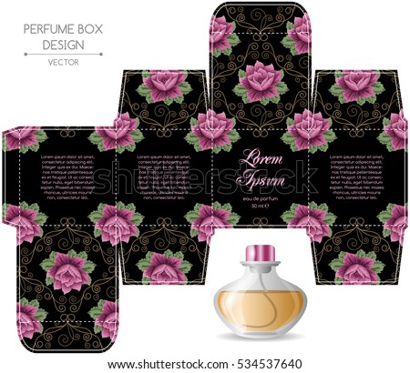 Perfume Box Design Die Cut Vector Stock Vector 534537640 - Shutterstock