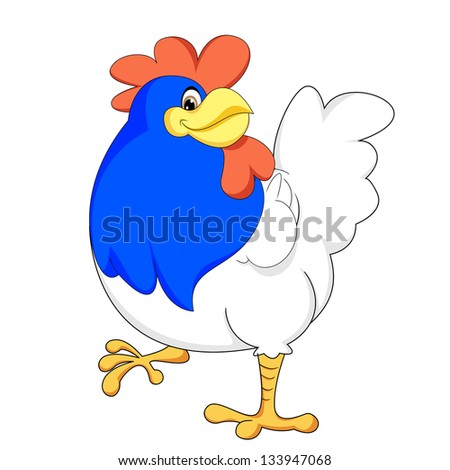 Blue Chicken Vector Illustration Stock Illustration 133947071 ...