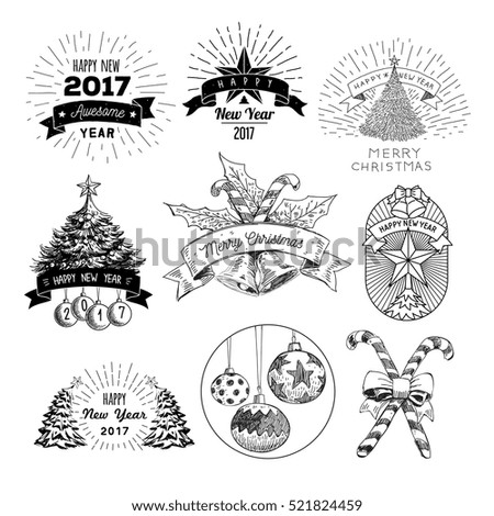 abstract christmas logo hand drawn vector stock vector 521824459 chirstmas logo