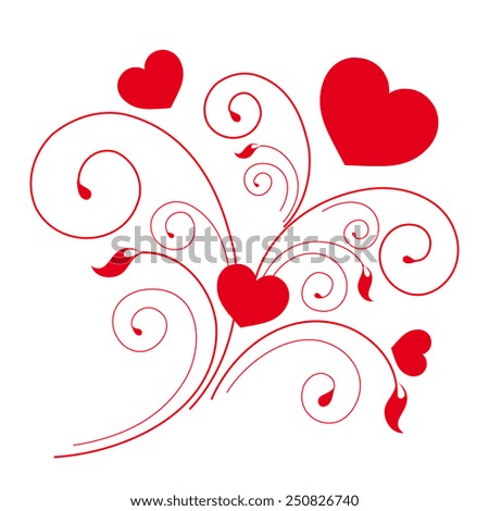 Floral Love Heart Design That Would Stock Vector 4270210 - Shutterstock